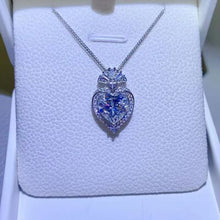 Load image into Gallery viewer, 3 Carat Moissanite 925 Sterling Silver Heart Solitaire Pendant Necklace