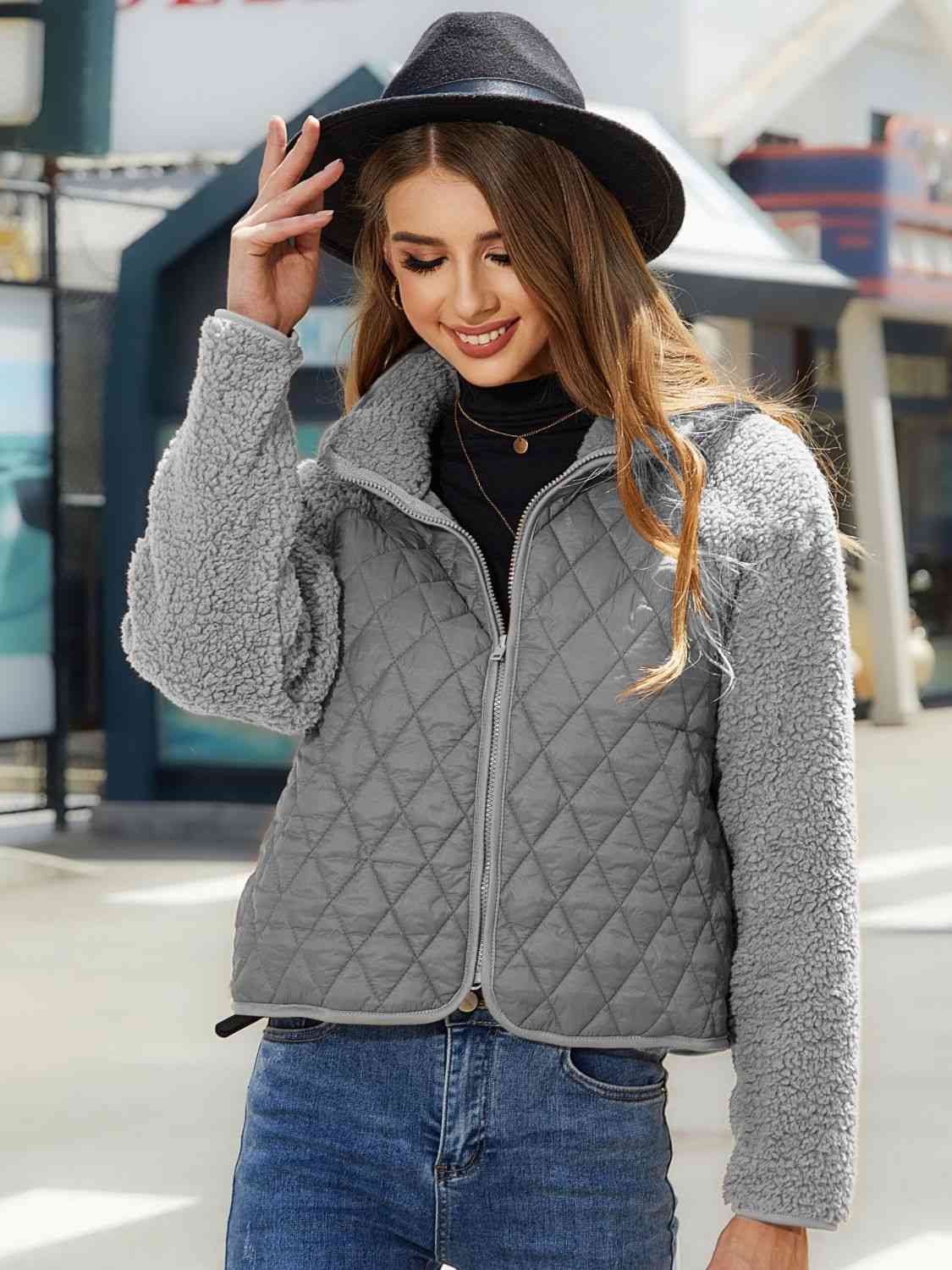 Stand Collar Raglan Padded Puffer Jacket (5 colors)