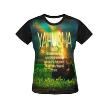 Cargar imagen en el visor de la galería, Yahuah Yahusha 03-01 Camiseta de diseñador para mujer 