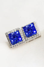 Load image into Gallery viewer, Square Shaped 925 Sterling Silver 4 Carat Moissanite Stud Earrings