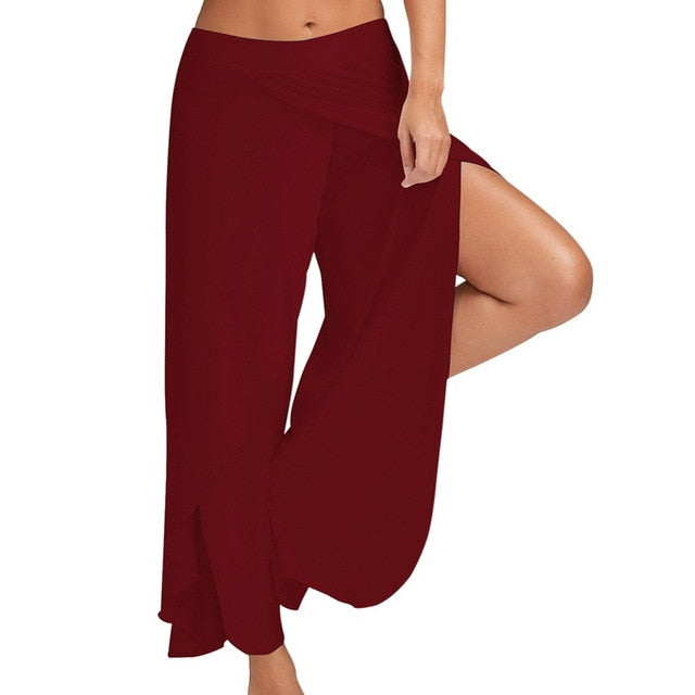 Casual Loose Split Wide Leg Pants (9 colors)