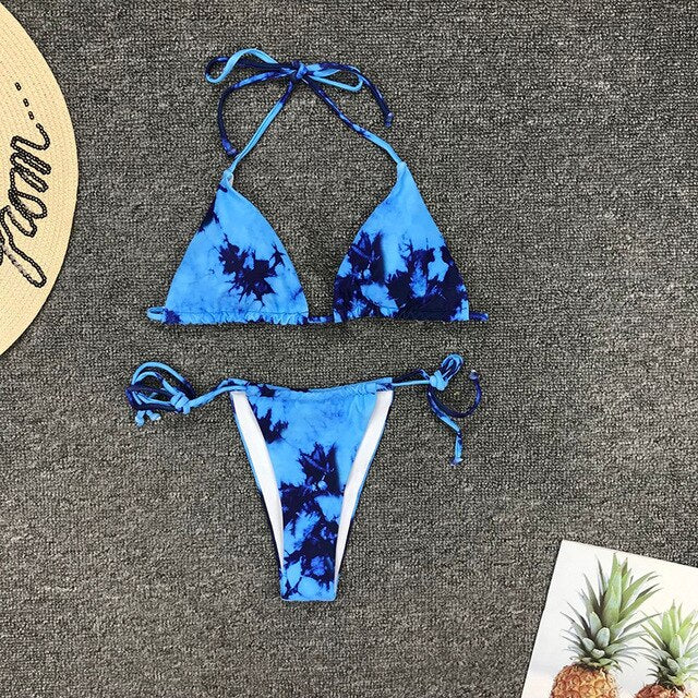 Two Piece Printed Bathing Suit