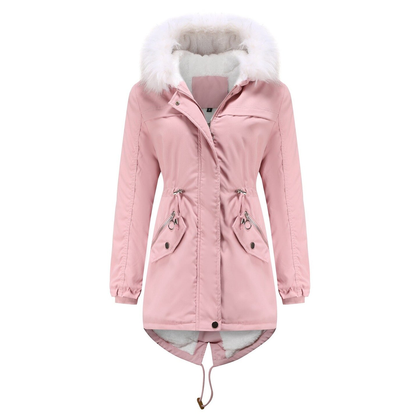 Solid Color Parka Jacket for Women (4 colors)