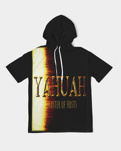 Yahuah-Master of Hosts 01-03 Sudadera con capucha de manga corta de peso pesado de primera calidad para hombre 