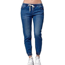 Load image into Gallery viewer, Vintage Mid Waist Drawstring Jeans