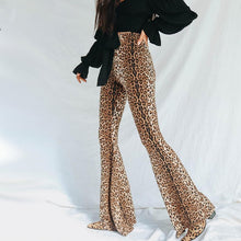 Load image into Gallery viewer, Leopard Print High Waist Flare Pants