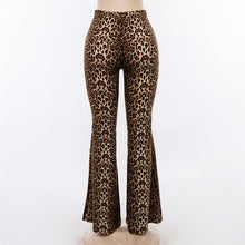 Load image into Gallery viewer, Leopard Print High Waist Flare Pants