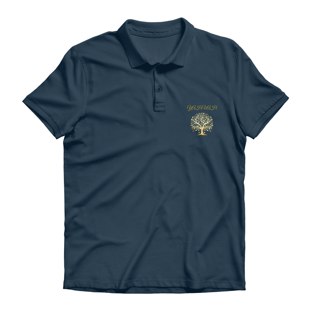 Yahuah-Tree of Life 01 Designer Premium Adult Polo Shirt (5 Colors)