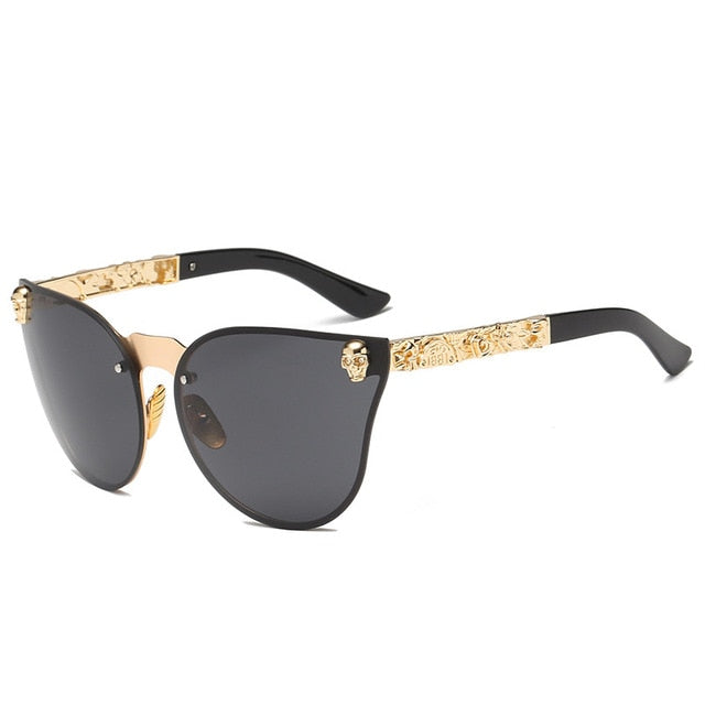 Skull Frame Metal Temple High Quality Sunglasses