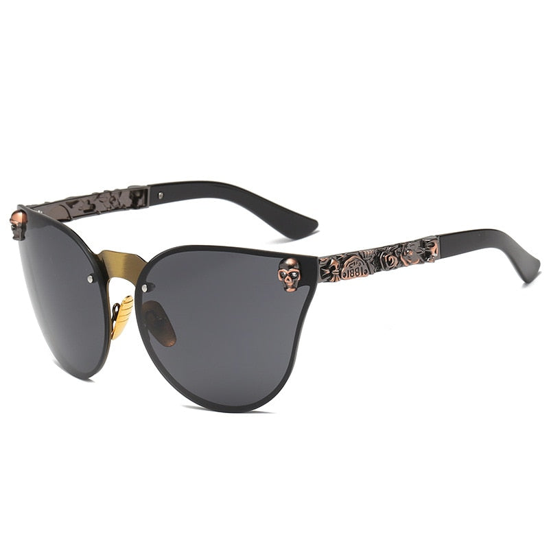 Skull Frame Metal Temple High Quality Sunglasses