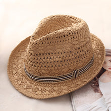Cargar imagen en el visor de la galería, Sombrero de paja de verano para mujer
