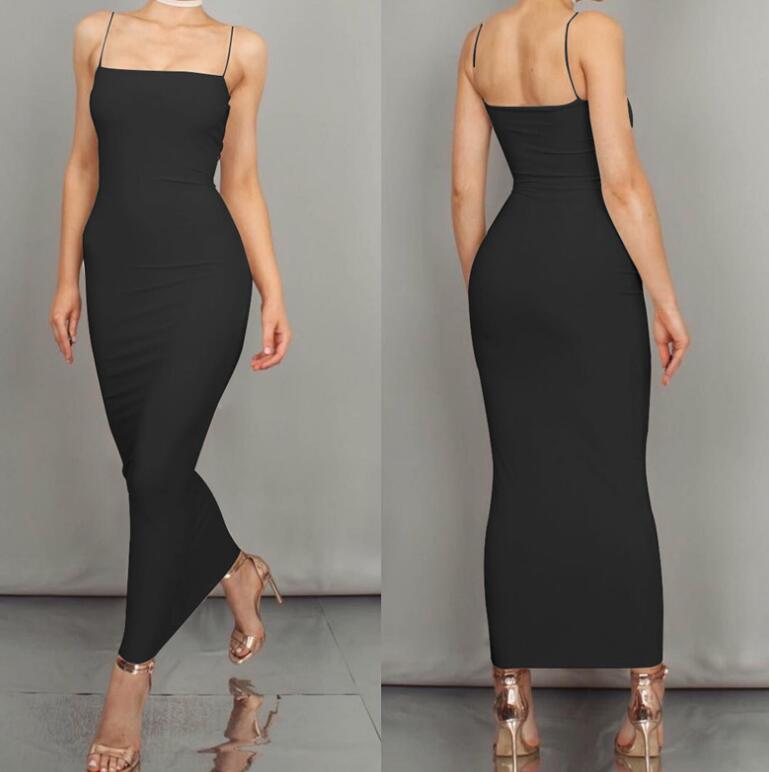 Bodycon Spaghetti Strap Maxi Dress