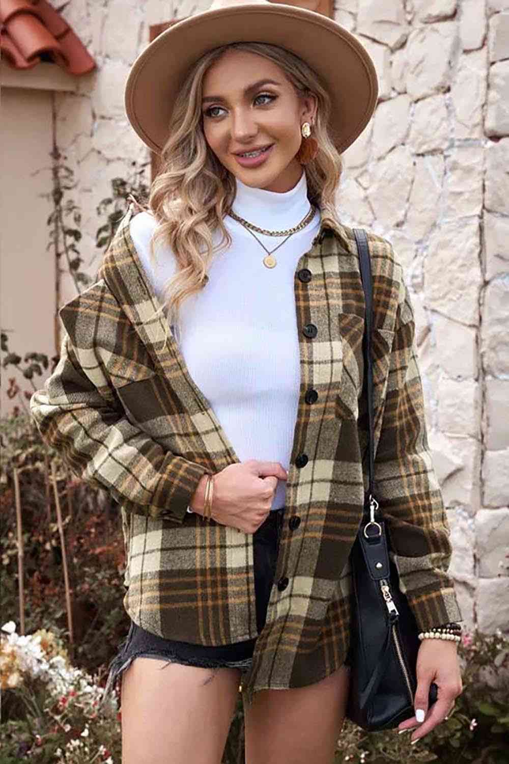 Plaid Print Shacket with Pockets (3 colors)