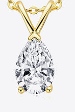 Load image into Gallery viewer, 1.5 Carat Moissanite 925 Sterling Silver Pear Cut Solitaire Pendant Necklace
