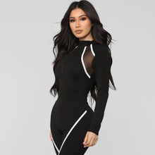 Load image into Gallery viewer, Black Full Sleeve Sports Jumpsuit