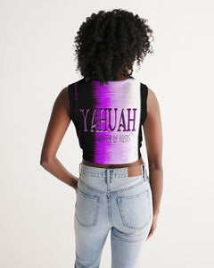 Yahuah-Master of Hosts 01-02 Camiseta sin mangas recortada con frente torcido de diseñador 