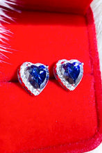 Load image into Gallery viewer, Heart Shaped 4 Carat Moissanite Stud Earrings