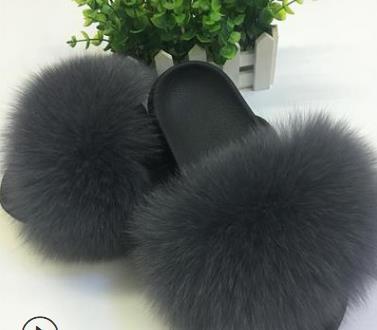 Faux Fur Lady Slippers