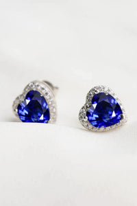 Heart Shaped 4 Carat Moissanite Stud Earrings