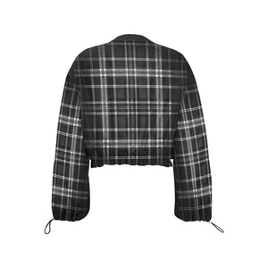 TRP Twisted Patterns 06: Digital Plaid 01-06A Designer Cropped Chiffon Jacket