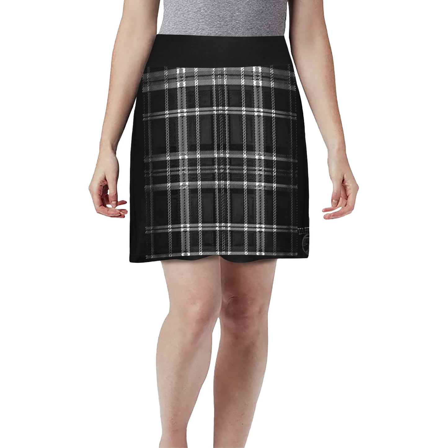 Yahuah-Tree of Life 02-04 + Digital Plaid 01-06A Designer Golf Skirt