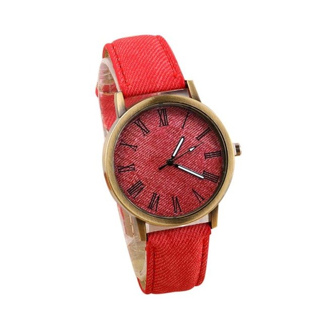 Roman Scale Unisex Analog Quartz Denim Band Watch