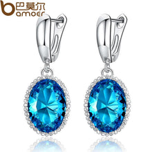 Load image into Gallery viewer, Platinum Plated Luxury AAA Zircon Earrings (4 colors)