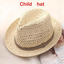 Cargar imagen en el visor de la galería, Sombrero de paja de verano para mujer