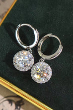 Load image into Gallery viewer, Round 2 Carat Moissanite Drop Earrings