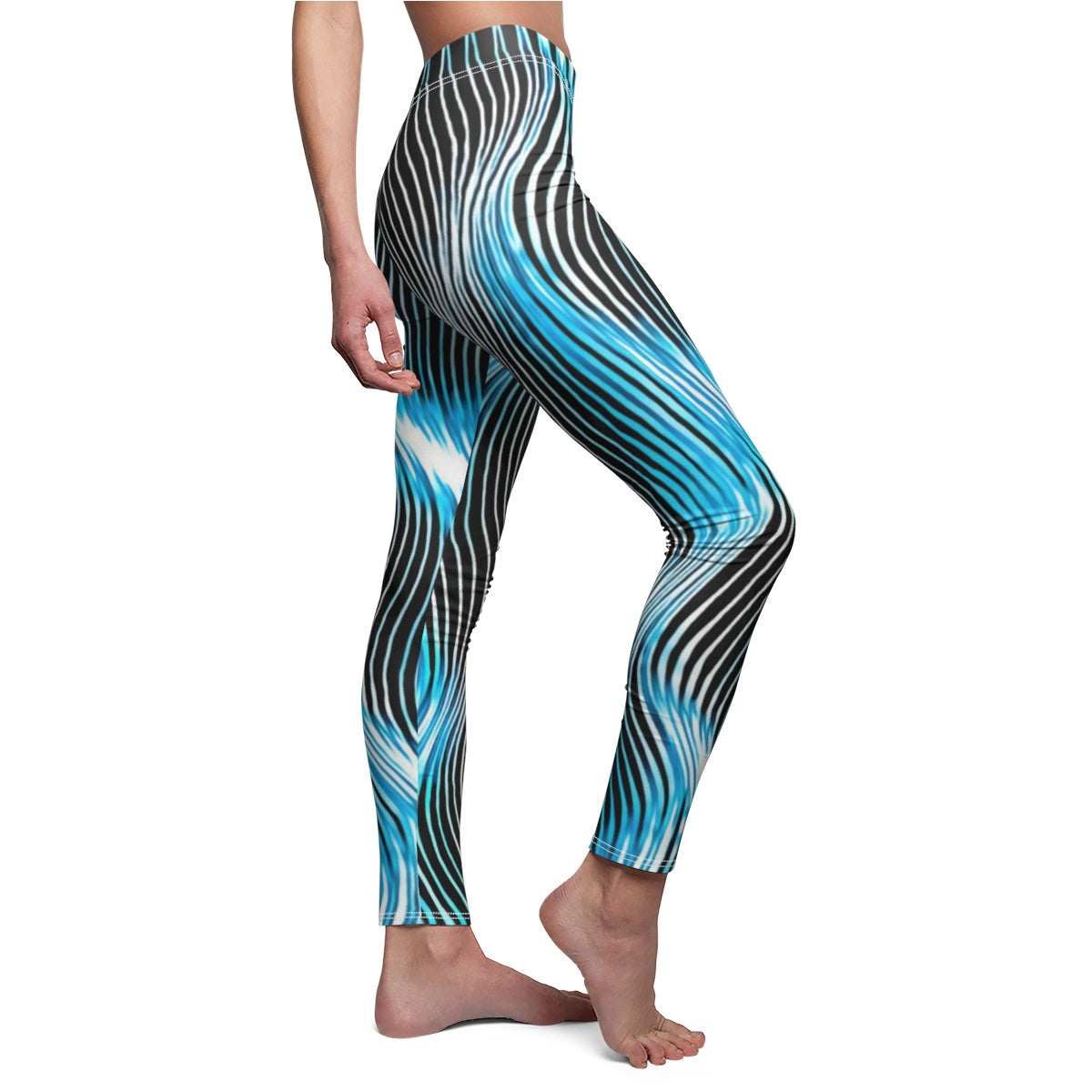 TRP Twisted Patterns 04: Weaved Metal Waves 01-02 Designer Mid Rise Leggings