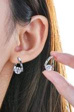 Load image into Gallery viewer, 925 Sterling Silver 2 Carat Moissanite Heart Drop Earrings