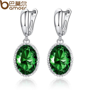 Platinum Plated Luxury AAA Zircon Earrings (4 colors)