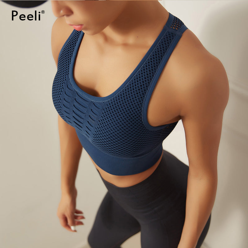 Seamless Racerback Padded Yoga Sports Bra