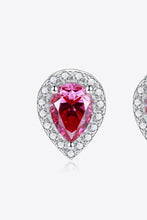 Load image into Gallery viewer, Moissanite 2 Carat Teardrop Stud Earrings in Rose