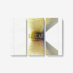Yahuah-Master of Hosts 02-02 Lienzo de tres piezas para pared para sala de estar, enmarcado listo para colgar 3.0 x 8.0 x 18.0 in
