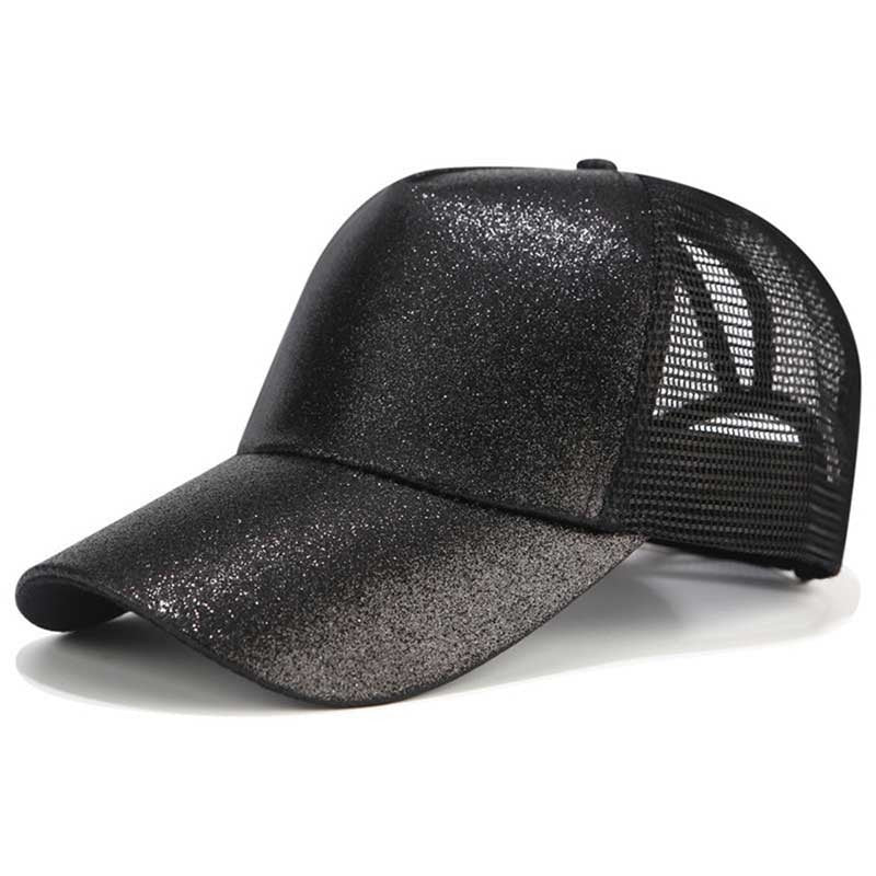 Glitter Detail Lady Snapback Baseball Cap