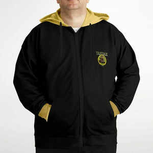 A-Team 01 Gold Designer Athletic Sudadera con capucha unisex con cremallera completa y talla grande 