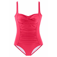Load image into Gallery viewer, One Piece Solid Ruched Swimsuit