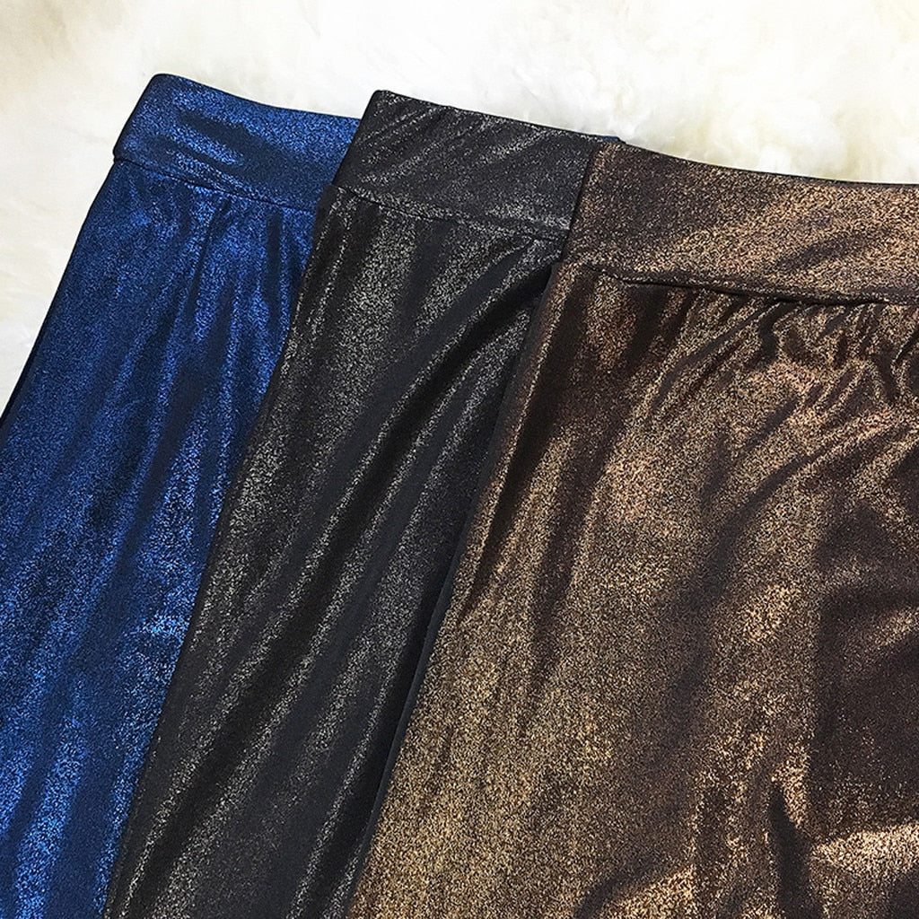 Glossy Casual Plus Size Leggings