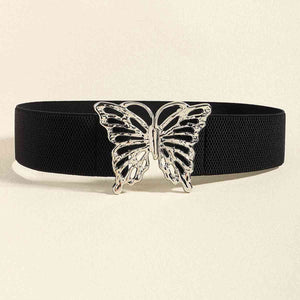 Cinturón elástico con hebilla de aleación de mariposa
