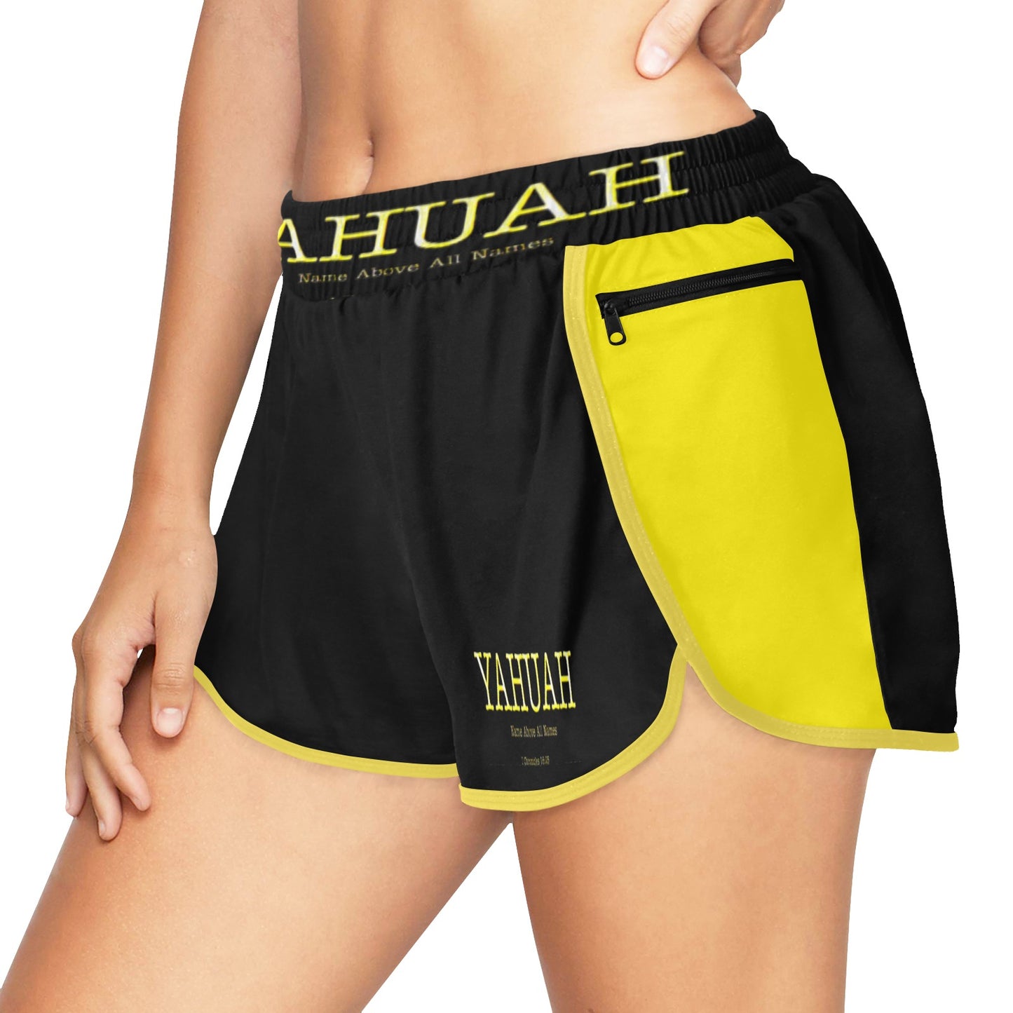 Yahuah-Name Above All Names 02-02 Ladies Designer Sports Shorts