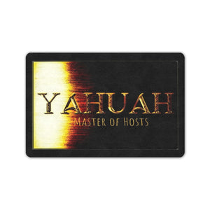 Yahuah-Master of Hosts 01-03 Alfombra de puerta de diseño 2 pies (ancho) x 1,3 pies (alto) 