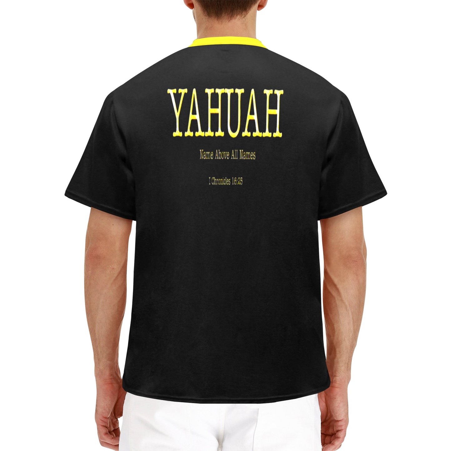 Yahuah-Name Above All Names 02-02 Men's Designer Henley T-shirt