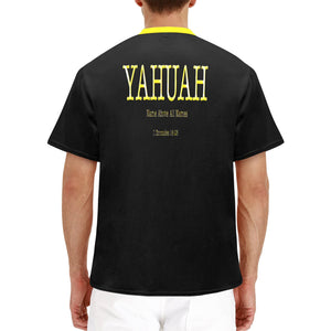 Yahuah-Name Above All Names 02-02 Camiseta Henley de diseñador para hombre 