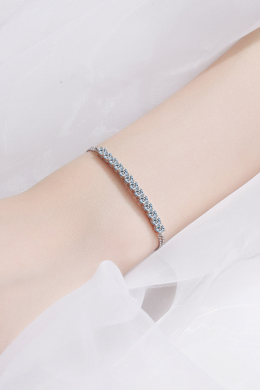 Sterling Silver Moissanite Bracelet