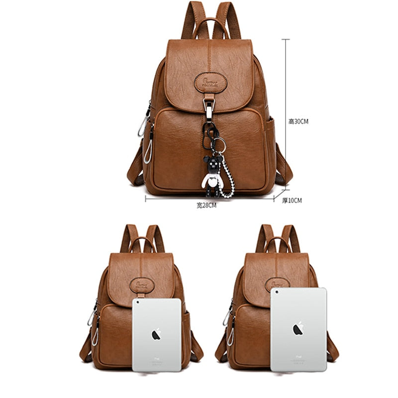 Vintage PU Leather Ladies Backpack