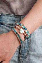 Load image into Gallery viewer, Turqoise Heart Layered Bracelet