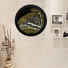 Cargar imagen en el visor de la galería, Modelos de insectos: hermosas mariposas 02-02 Reloj de pared negro