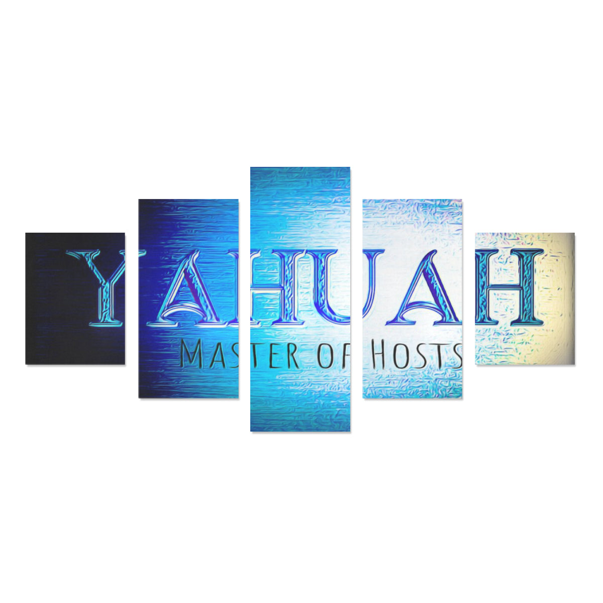 Yahuah-Master of Hosts 01-01 Canvas Wall Art Prints (No Frame) 5 Pieces/Set B