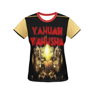 Yahuah Yahusha 02 Camiseta de diseñador para mujer 